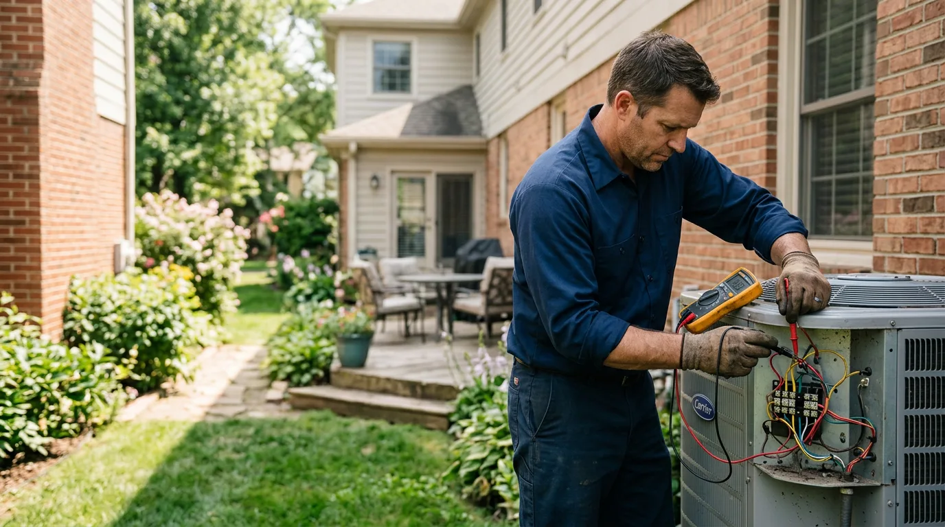 HVAC technician working near Alexis, IL